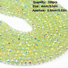 1pc 4mm High Luster Flat Crystal Glass Beads, 96 Facets Cut Glass Beads - Suitable For Fashion DIY Jewelry Making Necklace Bracelet Accessories - DIY - View 15