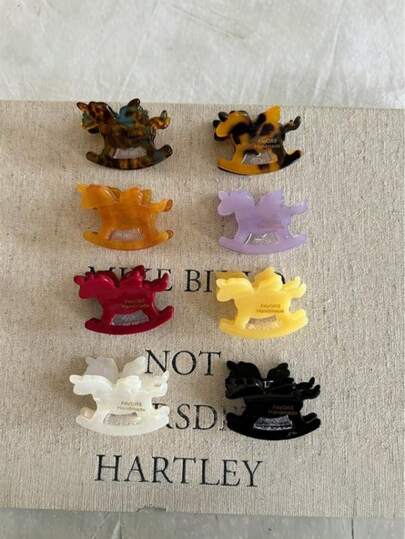 Acetate Mini Horse Hair Clip, Delicate Bangs Clip, New Princess Style Hair Claw For Women