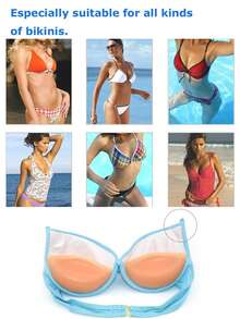 4 对硅胶胸垫 – 柔软、有弹性的胸垫（防水胸垫），可以提升和塑造小胸 – 专为比基尼设计的防水硅胶胸垫。 - 彩色 - 查看 6