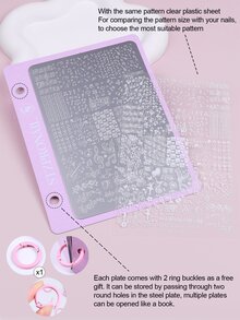 1pc Music Note Design Nail Stamping Plate Musical Staff Musical Instruments Dancer Cute Retro Nail Stamp Template Stainless Steel Reusable Salon Nail Tool Metal Pattern Carved DIY Manicure Accessory - Multicolor - View 3