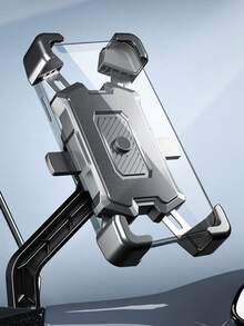 360° Rotatable Anti-Shock Motorcycle Phone Holder, One-Handed Operation, Auto Lock, Suitable For Motorcycles, Electric Bikes, Rearview Mirrors Or Handlebars - A - View 4