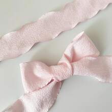 2 Yards Handmade Satin Ribbon, Wavy Edged Satin Ribbon, Solid Color Wedding Bouquet Decor Ribbon, Suitable For Handmade Bouquets, Gift Wrapping, Party Decoration, Floral Design, Gift Ribbon, Smooth Texture, Event Decor, Floral Ribbon, Wedding & Holiday Gift Wrapping, Gift Wrapping Ribbon, Handmade Ribbon Roll, Bow Ribbon, Handmade Ribbon, Elegant Ribbon, Party Favor Ribbon, Decorative Ribbon - 1pc Pink - View 3
