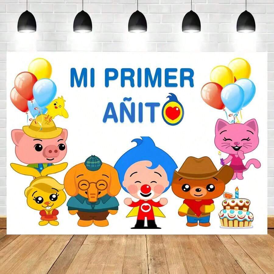 Cartoon Plim Ren's 1st Party Decoration Shower Cute Pig Rainbow Custom Vinyl Background Banner Photo Studio Props Plim Plim Mi Primer Añito Tapestry Plim Plim 1st Birthday Backdrop Cartoon Plim Plim Birthday Banner Plim Plim Shower Pig Rainbow Background Kids First Birthday Party Decor Cartoon Character Photo Background Baby Shower Vinyl Backdrop Colorful Children Party Tapestry Custom Vinyl Photo Studio Props