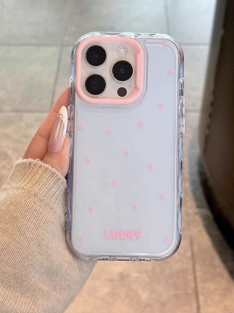 1pc Ins Style Fresh Blue Polka Dot Phone Case Compatible With IPhone 17 Pro Max/16 Pro Max/15 Pro Max/17 Pro/17/16/15/14/13/12/11, New Design, 16 Pro Viral 14 Silicone 13 Super Hot 16 Anti-Drop 15 Pro Women, Smartphone Protective Case - Baby Blue - View 1