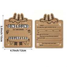 10/30 Stücke Kraftpapier Deutsche Party Einladungskarten, DIY Gekritzel Geburtstags Grußkarten und Cupcake Event Stationery, Geburtstagskarten mit Umschlägen, Alles Gute zum Geburtstag Karte, Geburtstagskarten, Geburtstagskarten, DIY Grußkarten, Cupcake Party - A - Übersicht 7