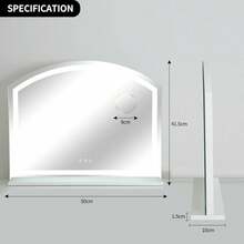 AYAYM Vanity Mirror With Lights LED Lighted Up Makeup Mirrors With Dimmable 3 Modes And Brightness Adjustment Touch Screen Control 10X Magnifying Glass For Bedroom Dressing Room - 50x40cm - View 3
