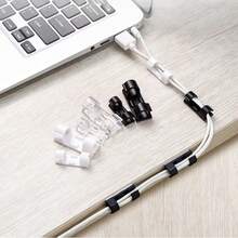19pcs New Minimalist Portable Cable Clips, Suitable For Most Power Cords And Network Cables, For Cable Management And Storage - 100pcs Red - View 7