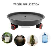 Khay chậu hoa di động có bánh xe đa năng, giá đỡ cây trồng chịu lực cao, đế bánh xe đa năng bằng nhựa, đế tròn dày, chậu hoa nhựa có thể tháo rời kèm hộp đựng nước, khay di động - nhiều màu - Xem 4