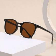 1/2/3 件装女士亚克力休闲方形时尚黑色眼镜，适合度假和日常佩戴 - 彩色 - 查看 4