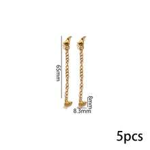 5pcs/Pack Stainless Steel Lobster Clasp With Extended Chain, Sun, Moon, Heart, Faux Pearl Pendant DIY Jewelry Accessories - Multicolor (5 Pieces) - View 12