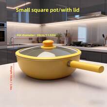 Ceramic Non-Stick Pan, Healthy Small Square Pan, Mini Wok, Home Use Wear-Resistant Flat Bottom Non-Stick Pan - View 11
