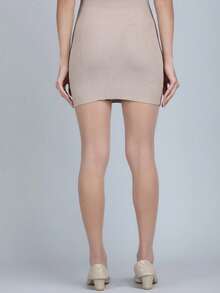 1pc Women's Tight, Silky, Invisible, Transparent Leggings - Apricot - View 6