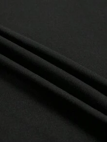 Camiseta estampada de hombros caídos con eslogan "TE ESTOY MIRANDO TEMPRANO EN EL DÍA SE SUSURRÓ QUE DEBERÍAMOS NAVEGAR EN UN BARCO SOLO TÚ Y 1 Y NUNCA UN ALMA EN EL MUNDO" Camisetas gráficas para mujeres - Negro - Ver 5