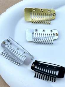 50PCS/20PCS/15PCS/10PCS/6PCS Hot Selling Clips Hat Veil Scarf Fixing Clips Wig Hairpiece Elastic BB Clips - Silver - View 8