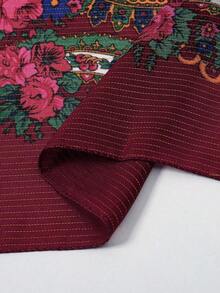 1pc Women's Elegant Multi-Color Metallic Print Headband/Bandana, Versatile Fashion Accessory, Suitable As Holiday Gift For Dress - Màu Đỏ Sâu - Xem 3