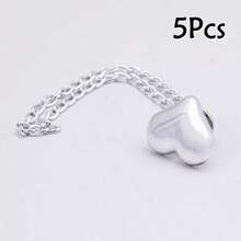 2pcs Heart/Bow Faux Pearl Denim Pant Leg Clips, Used To Prevent Pant Leg Dragging, Non-Slip Shoe Buckle, Pant Length Adjuster, Prevent Pant Leg Dragging On Ground, Suitable For Jeans And Pants - A - View 16