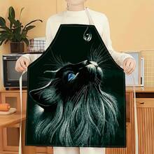 1 chiếc tạp dề họa tiết mèo, tạp dề in hình ngộ nghĩnh, thời trang, tạp dề nhà bếp, nấu ăn, dọn dẹp, tạp dề gia đình sáng tạo. - Nhiều màu - Xem 20