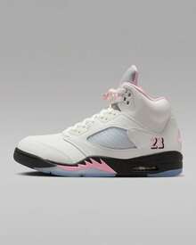 Nike Air Jordan 5 Retro 'Medium Soft Pink' - Iconic Starlight Sail Sneakers | Viral 2026 Pastel Aesthetic High-Tops | Premium Suede & Mesh Basketball Shoes | Comfortable Daily Lifestyle Footwear | Authentic Women's Jordan AJ5 Streetwear - 柔粉色 - 查看 14