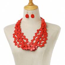 3PCS Vintage Style Irregular Pendant Multi-Layer Necklace And Earring Set, Elegant Women's Jewelry Accessories, Suitable For Daily Wear In All Seasons3PCS Vintage Style Irregular Pendant Multi-Layer Necklace And Earring Set, Elegant Women's Jewelry Accessories, Suitable For Daily Wear In All Seasons - Vàng - Xem 9