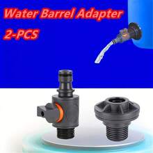 2件裝 PVC/IBC 水箱轉接頭，耐用附閥門水箱轉接頭，水箱水龍頭，花園水管接頭 - 適配器 - 查看 11