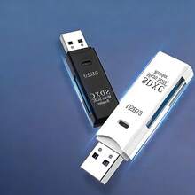 1 USB 3.0 2-In-1 Card Reader For SD/TF Cards- High Speed Memory Card Adapter (Compact & Portable) - Nhiều màu - Xem 1
