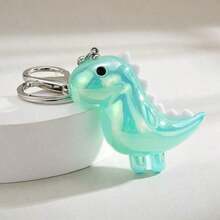 1pc Unisex Cute Cartoon Dinosaur Keychain Oil Glossy Mini Dinosaur Pendant Bag Charm For Couples And Friends Christmas Gifts Gift Thanksgiving Christmas Decor Winter Gifts For Women - 薄荷藍 - 查看 6