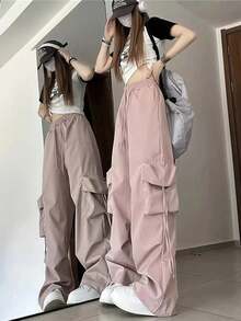 Women Pants - Pink - View 1