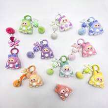 1 pièce Porte-clés poupée en peluche mignonne, porte-clés sphérique de style dessin animé avec un design mignon, pendentif pour sac de fille, accessoire à la mode, porte-clés de voiture rose, accessoires, statue douce et mignonne, le meilleur cadeau pour une amie, style personnalisé avec un charme féminin fort, cadeau d'anniversaire, cadeau de couple, pour la collection, l'affichage et le stockage, un souvenir indispensable. - Multicolore - Voir 1