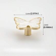 蝴蝶形橱柜把手，金色装饰门把手，单孔抽屉拉手，适用于厨房家具五金 - 蝴蝶 - 查看 11