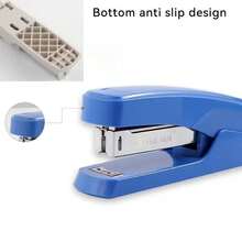 Mesin Stapler, Warna Hitam, Biru, Abu-abu yang Modis, Mudah Digunakan, Desain Portabel, Cocok untuk Penggunaan di Kantor, Rumah, dan Sekolah, Kompatibel dengan Staples Standar - Set - View 5