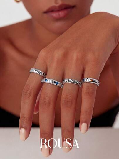 1pc Women's Pure Silver Pet Paw Diamond Ring, Suitable For Valentine's Day/Birthday/Couple Gift, Can Be Stacked For DIY Romantic Thin Rings, Exquisite Jewelry Gift