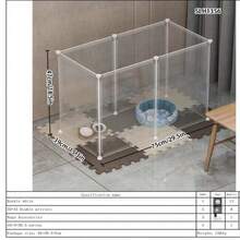 DIY Iron Wire Pet Fence, Height Adjustable, Can Be Freely Combined As Cat, Dog, Hamster Or Rabbit Cage - Clear - View 9