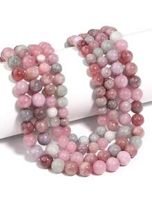 6/8/10mm Alxa Agate Natural Colorful Round Beads, For Jewelry Making DIY Necklace Bracelet Accessories - Multicolor - View 4