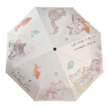 1pc Fully Automatic Folding Umbrella, Cute Cartoon Pattern, Rain & Sun Protection, Dual-Use, Portable Travel Umbrella - Multicolor - View 13