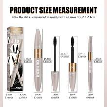 HelloKiss Bộ 2 sản phẩm mascara và kẻ mắt chống thấm nước lâu trôi, mascara làm dày và cong mi, kẻ mắt mịn màng không lem, phù hợp cho người mới bắt đầu, sử dụng hàng ngày, dự tiệc, ngày lễ, quà tặng Ngày của Mẹ. - màu đen - Xem 10