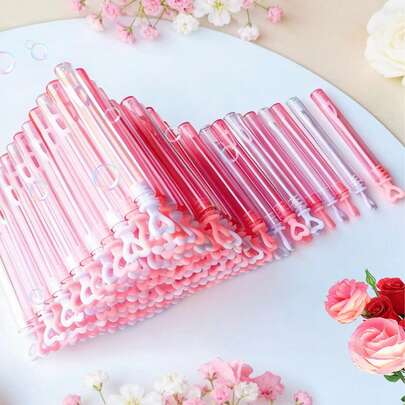 Bộ 10/20/50/100 que thổi bong bóng hình trái tim sáng tạo (chai rỗng), dùng trang trí đám cưới/lễ hội/tiệc tùng.