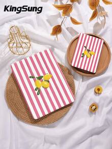 Kingsung Ốp bảo vệ máy tính bảng họa tiết sọc đỏ và chanh, tương thích với iPad 9.7/10.2/10.5/10.9/12.9/Pro 11, thế hệ thứ 10, tương thích với Samsung Galaxy Tab S6 Lite 10.4 inch, tương thích với Kindle Paperwhite thế hệ thứ 12 2024, Kindle thế hệ thứ 11 2022, chống rơi vỡ mềm mại, chân đế thông minh/tự động bật/tắt màn hình. - Nhiều màu - Xem 9