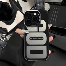 Personalized Letter Print Full-Coverage Protective Phone Case Compatible With IPhone 17/17Pro/17Pro Max/17 Air/16/16Pro/16Pro Max/16Plus/15/15Pro/15Pro Max/15Plus/11/12/13/14/XS/XR/11Pro/11Pro Max/12Pro/12Pro Max/13Pro/13Pro Max/14Pro/14Pro Max/14Plus/7Plus/8Plus/8/SE2 - Black - View 1