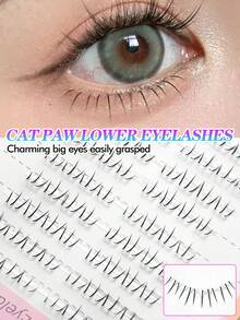 Waloshow Cat Claw Segment False Eyelashes, 3-In-1 Slouchy Lash Curler, Reusable Eyelash Extension For Beginners - B - View 3