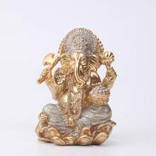 1pc Resin Elephant Statue Home Decor, Decorative Ornament, Scene Decoration - Buddha Statue - View 7