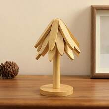 1pc Creative Tree-Shaped Wooden Heat Insulation Mat, Bamboo Dining Table Placemat, Pot Holder, Cup Coaster, Suitable For Hot Dishes, Pots, Bowls, Teapots, Thermal Containers, Pot Pads, Coasters, Sand Pots - Multicolor - View 12