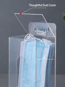 1 hộp đựng khẩu trang dùng một lần gắn tường nhiều ngăn, hộp đựng khẩu trang dung tích lớn bằng chất liệu PC trong suốt kèm đinh dán, dễ dàng lắp đặt không cần khoan, thích hợp đựng găng tay và khẩu trang dùng một lần, hộp đựng đa chức năng chống thấm nước, bền chắc bằng nhựa PC acrylic, kèm miếng dán tiện dụng cho gia đình, nhà bếp, phòng tắm. - Trong sáng - Xem 9