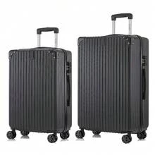 YONSLY Lightweight 2‑Piece Suitcase Set 24/28 Inches With 4 Wheels 360° Mesh Pocket TSA Customs Lock YKK Double Repair Zipper Suitcase For Vacation - 黑色 - 查看 8