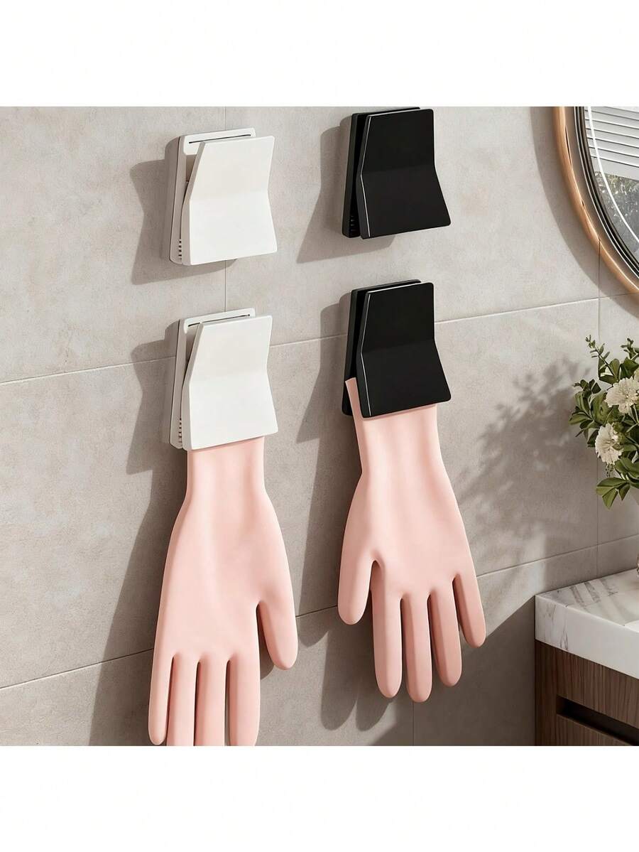 Giá đựng găng tay nhà bếp, móc treo găng tay rửa chén, giá đỡ găng tay cao su gia dụng có kẹp giẻ, găng tay treo