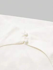 QUNGIGU Áo hai dây satin thanh lịch dành cho nữ, áo kiểu mùa hè xếp ly phía trước hở lưng, trang phục thời trang hẹn hò dự tiệc. - Rượu sâm banh - Xem 7