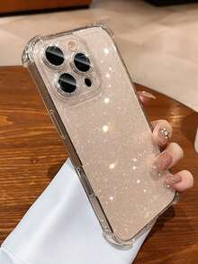 Sequins Luxury Glitter Shiny Clear Soft Phone Case Compatible With IPhone 16 Pro Max 15 14 13 12 11 Pro Plus 16E Lens Protective Cover Waterproof Shockproof Anti-Fall Scratch Resistant,Fashion - 款式1 (1PC) - 查看 4