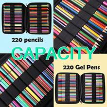 220 bolsas de lápices de colores de gran capacidad para bolígrafos y bolígrafos para estudiantes pintores escritores y profesionales para guardar varias herramientas Ice Cream - Helado - Ver 6