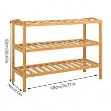1个3/4/5层竹制鞋架收纳架，垂直多层大容量鞋架，适用于玄关、走廊、衣柜、阳台和客厅，是家庭和公寓收纳运动鞋、靴子、高跟鞋和拖鞋的理想之选。 - 彩色 - 查看 12