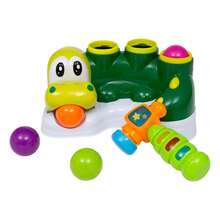 Jacaré Bate Martelo Buba com Bolinhas Luz e Som Brinquedo Educativo Bebê - Multicolorido - Visão 2