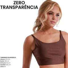 Acqua Bronze Women's Fitness Gym Top With Thin Straps And Elastic Lined, Zero Transparency Essential - 巧克力棕 - 查看 2